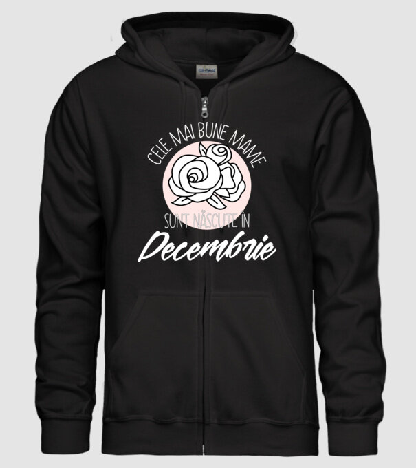 Cele mai bune mame sunt născute în Decembrie model negru pe tricou