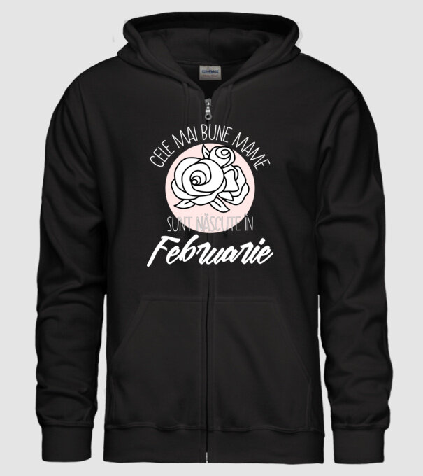 Cele mai bune mame sunt născute în Februarie model negru pe tricou