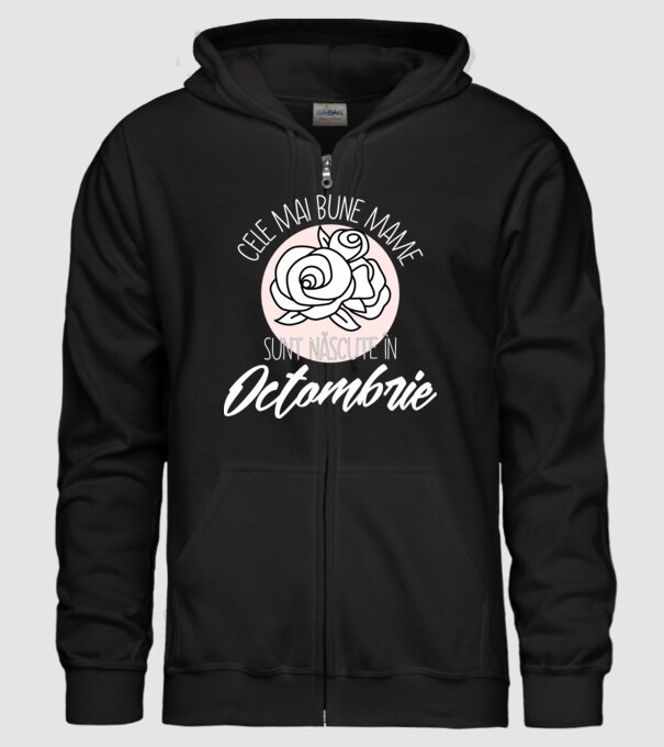 Cele mai bune mame sunt născute Octombrie model negru pe tricou