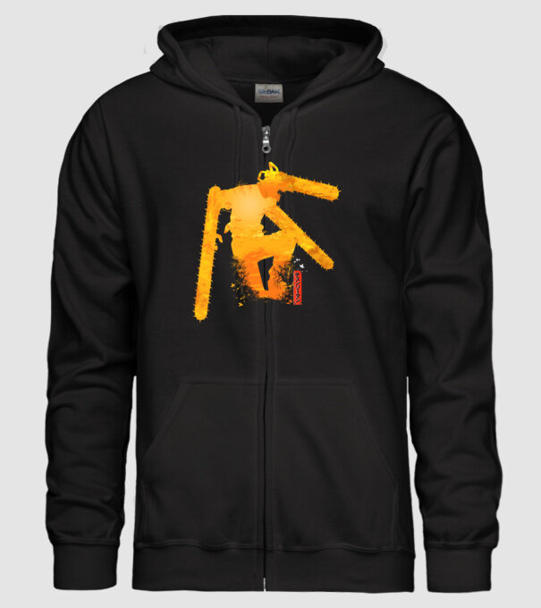 Chainsaw man Denji model negru pe tricou
