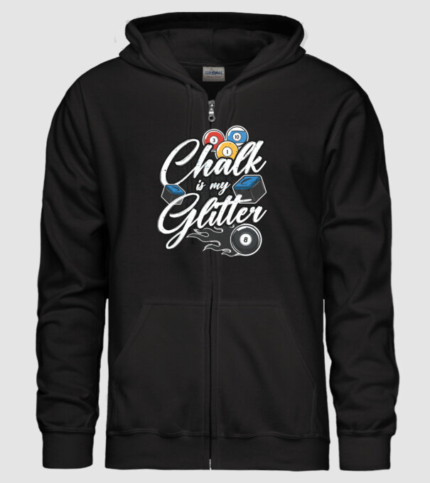 Chalk is my glitter model negru pe tricou