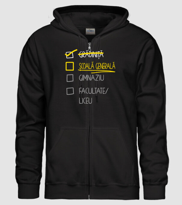 Cheklist educație - grădiniță negru model negru pe tricou