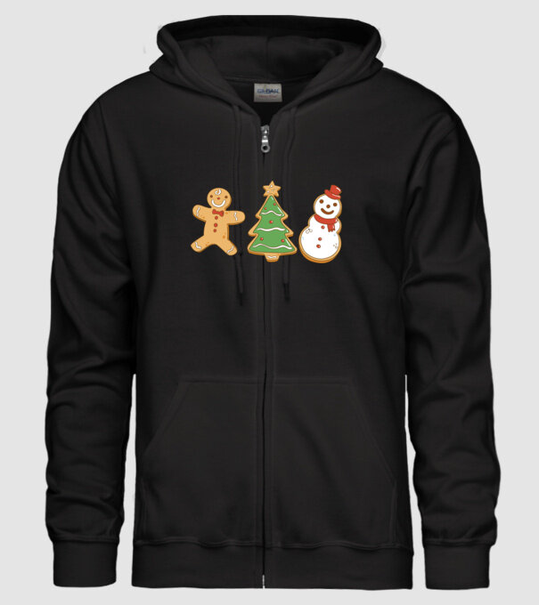 christmas cookies model negru pe tricou