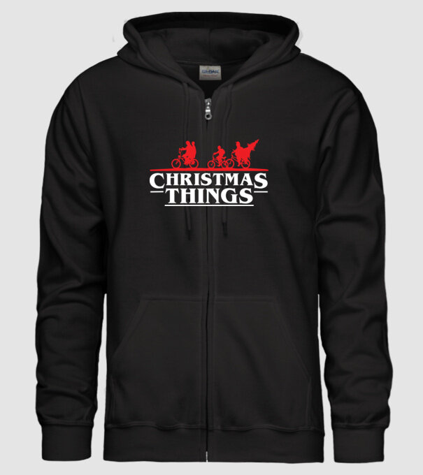 christmas things model negru pe tricou