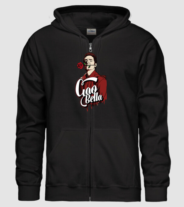 ciao bella berlin rose model negru pe tricou