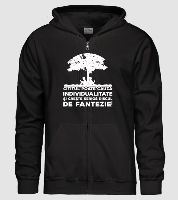 Cititul poate cauza individualitate și crește serios riscul de fantezie! model negru pe tricou