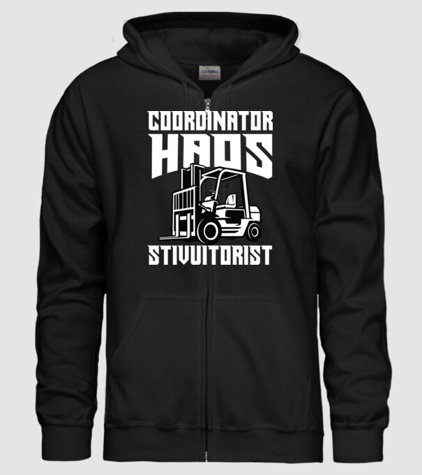 coordonator stivuitorist haos model negru pe tricou