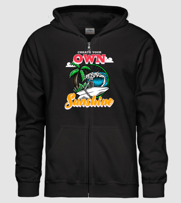 Create your own sunshine surfer skeleton model negru pe tricou