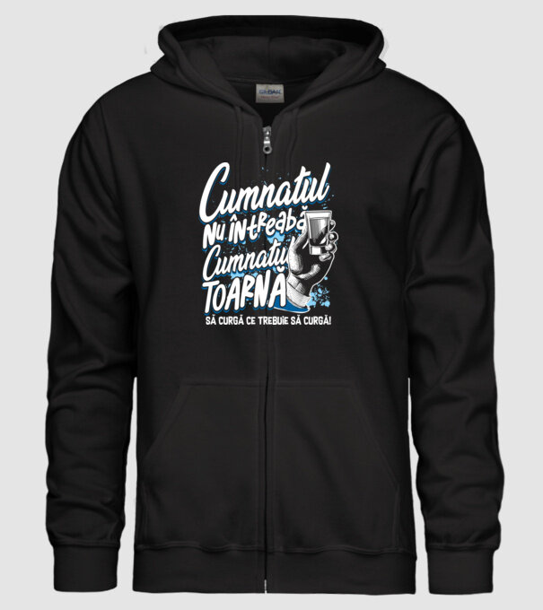 Cumnatul nu întreabă, cumnatul toarnă. Să curgă ce trebuie să curgă! model negru pe tricou