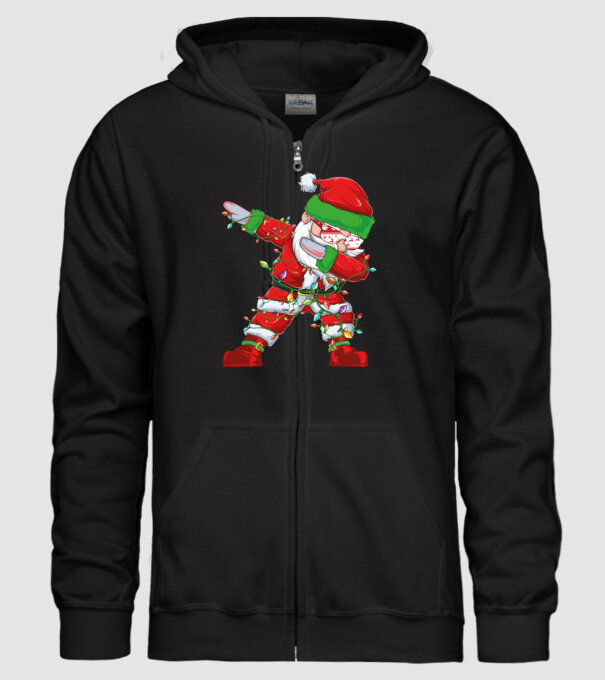 Dab Santa model negru pe tricou