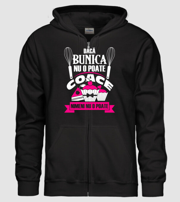 Dacă bunica nu o poate coace, nimeni nu o poate. model negru pe tricou