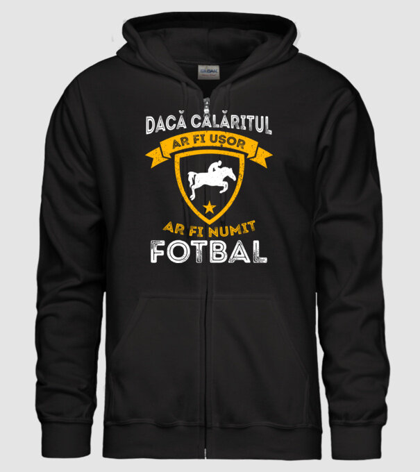 Dacă călăritul ar fi ușor ar fi numit fotbal model negru pe tricou