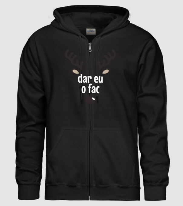 Dar eu o fac crăciun chiar căprioară Negru model negru pe tricou