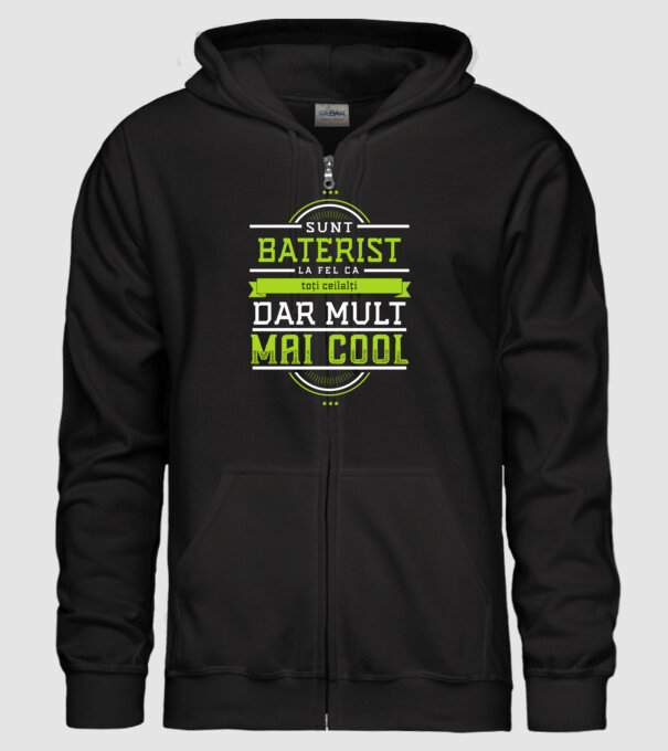 sunt baterist, la fel ca toți ceilalți, dar mult mai cool model negru pe tricou