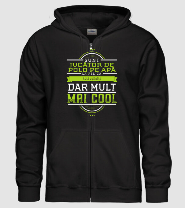 Sunt jucător de polo pe apă, la fel ca toți ceilalți, dar mult mai cool model negru pe tricou