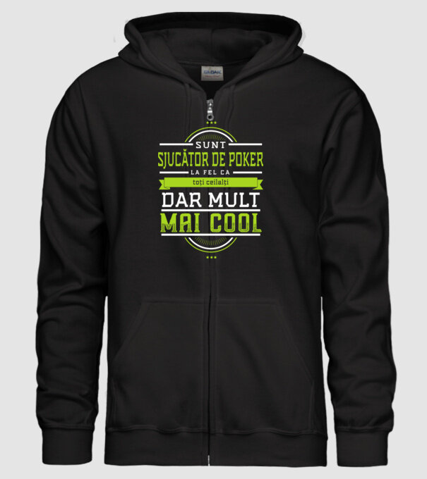 sunt jucător de poker, la fel ca toți ceilalți, dar mult mai cool model negru pe tricou