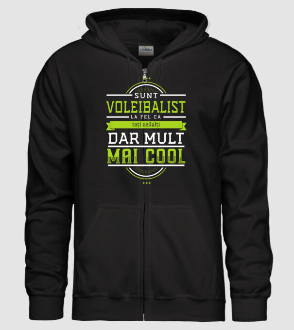 Sunt un voleibalist, la fel ca toți ceilalți, dar mult mai cool model negru pe tricou