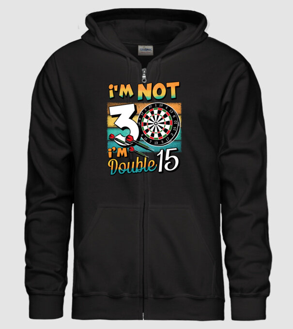 Darts Birthday 30 years old model negru pe tricou