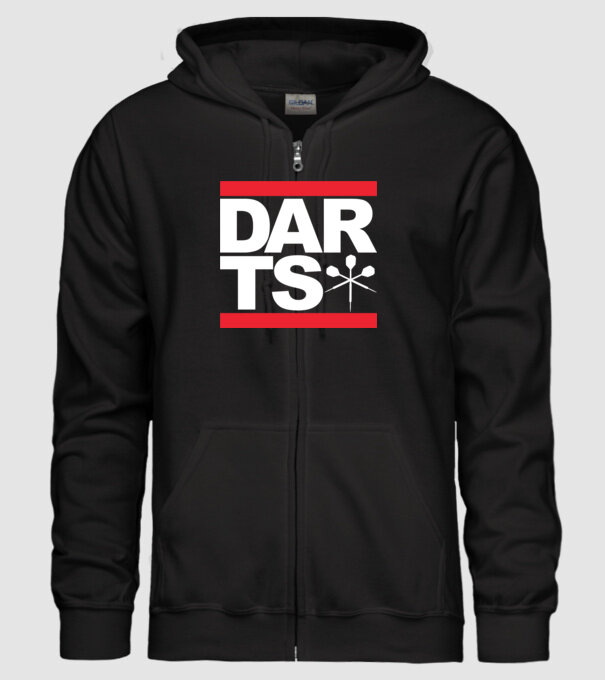 Darts DMC model negru pe tricou