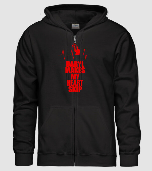 Daryl makes my heart skip model negru pe tricou