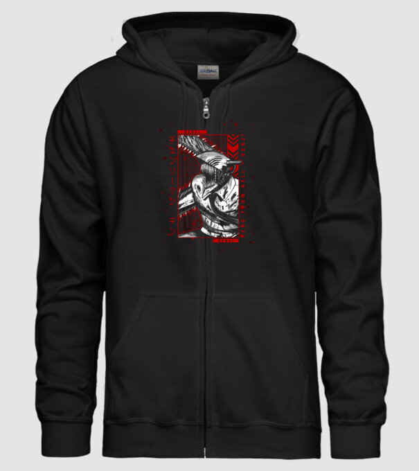 Denji Chainsaw man model negru pe tricou