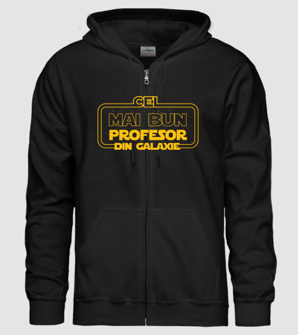 Cel mai bun profesor din galaxie model negru pe tricou