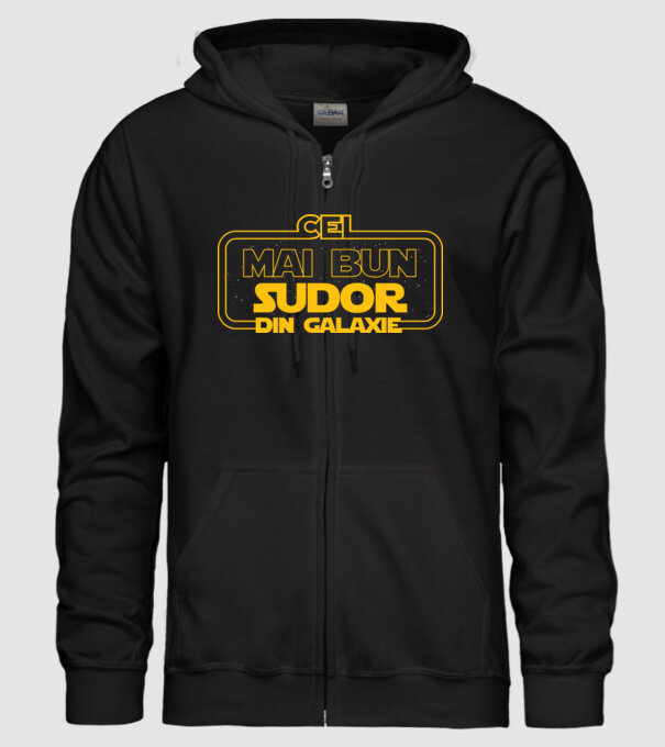Cel mai bun sudor din galaxie model negru pe tricou