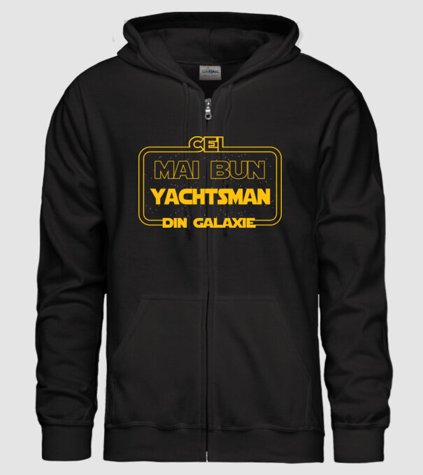 Cel mai bun yachtsman din galaxie model negru pe tricou