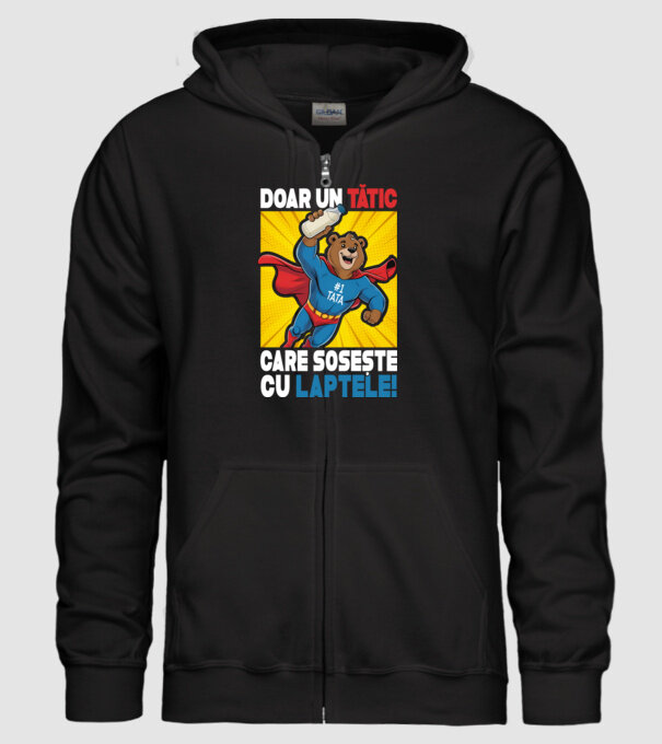 Doar un Tătic Care sosește cu laptele model negru pe tricou