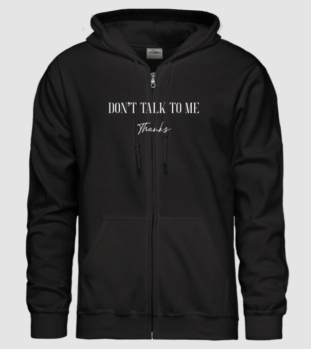 Dont talk to me - thanks model negru pe tricou