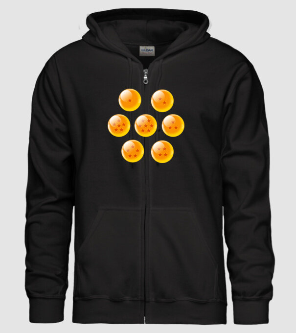 dragonballs model negru pe tricou