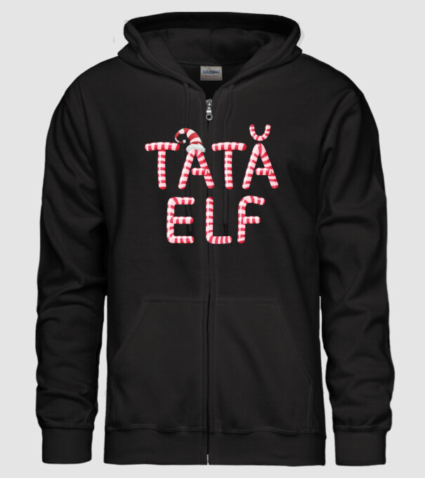 tată elf model negru pe tricou