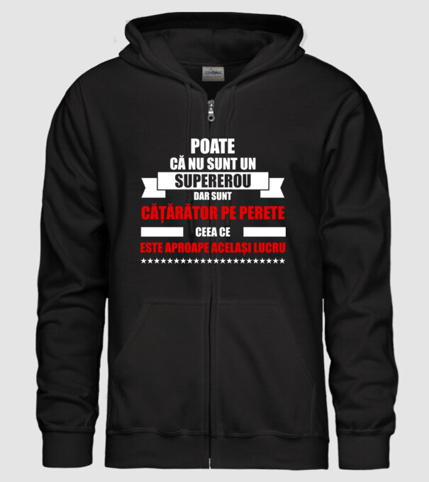 poate că nu sunt un supererou, dar sunt cățărător pe perete, ceea ce este aproape același lucru model negru pe tricou