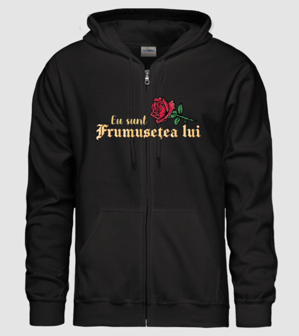 eu sunt frumusețea lui model negru pe tricou