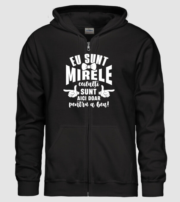 Eu sunt mirele model negru pe tricou