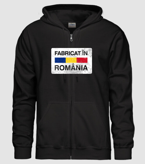 Fabricat în România model negru pe tricou