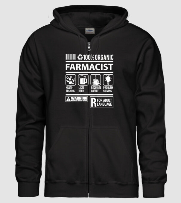 farmacist model negru pe tricou