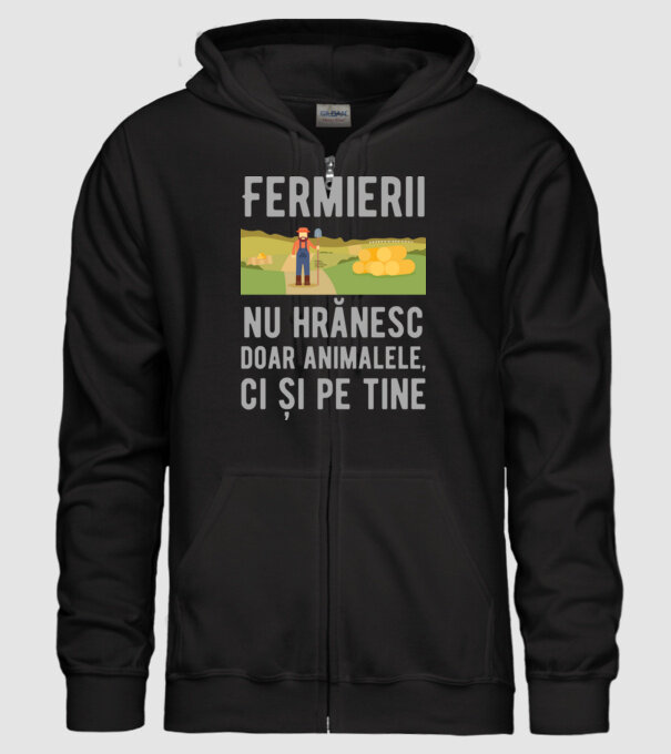 Fermierii nu hrănesc doar animalele, ci și pe tine model negru pe tricou