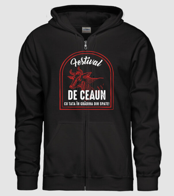 Festival de ceaun - cu tata în grădina din spate! model negru pe tricou