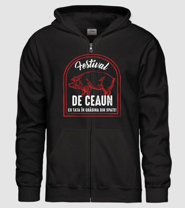 Festival de ceaun - cu tata în grădina din spate! model negru pe tricou