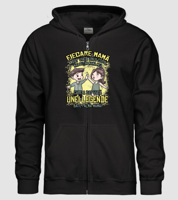Fiecare mamă a dat viață unui copil, mai puțin mama mea, care a dat viață unei legende. Bate palma mamă! model negru pe tricou