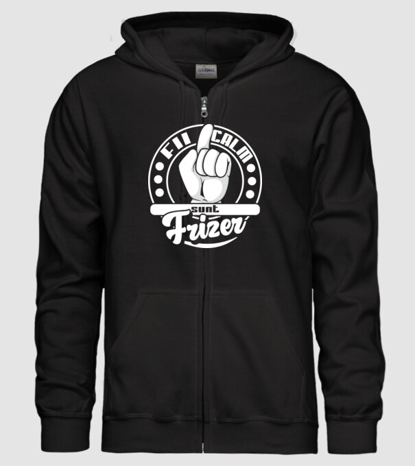 Fii calm... sunt frizer model negru pe tricou