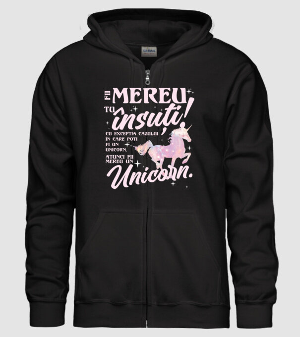 fii mereu tu însuți! cu excepția cazului în care poți fi un unicorn, atunci fii mereu un unicorn. model negru pe tricou