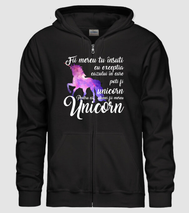 fii mereu tu însuți, cu excepția cazului în care poți fi unicorn, pentru că atunci fii mereu unicorn model negru pe tricou