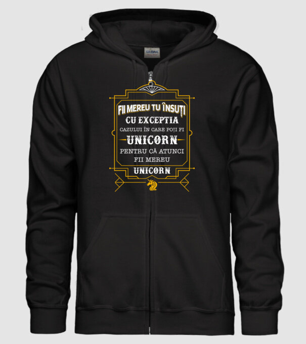 Fii mereu tu însuți, cu excepția cazului în care poți fi unicorn, pentru că atunci fii mereu unicorn! model negru pe tricou