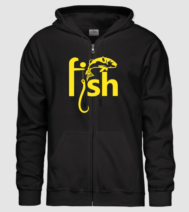 Fish model negru pe tricou