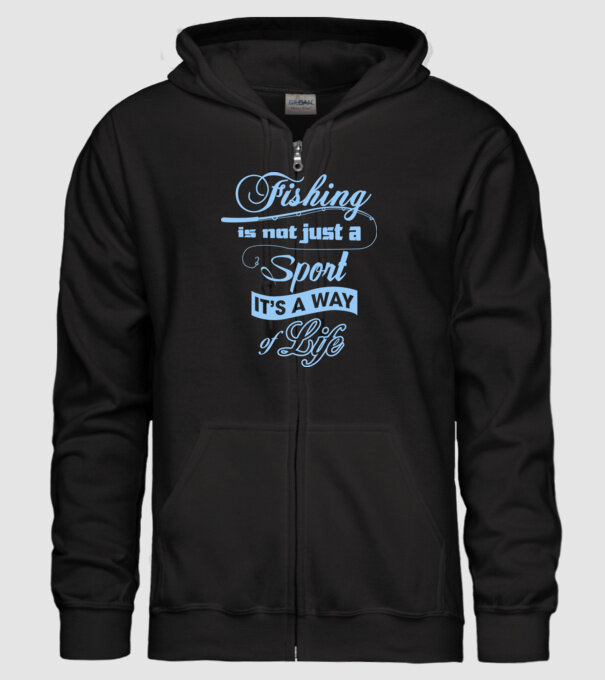 Fishing is not just a sport model negru pe tricou