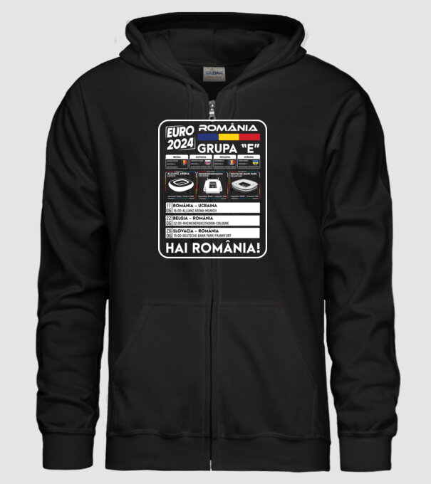 Fotbal Calendar Euro 2024 model negru pe tricou