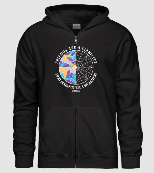 Friends are liability model negru pe tricou