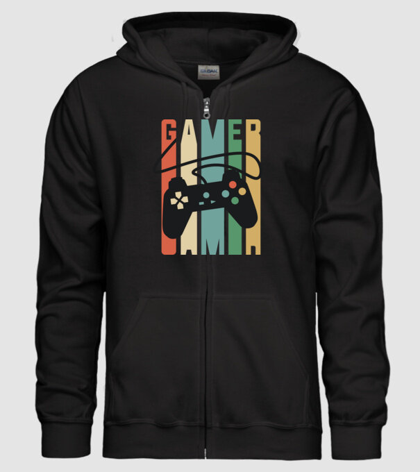 Gamer Controller model negru pe tricou